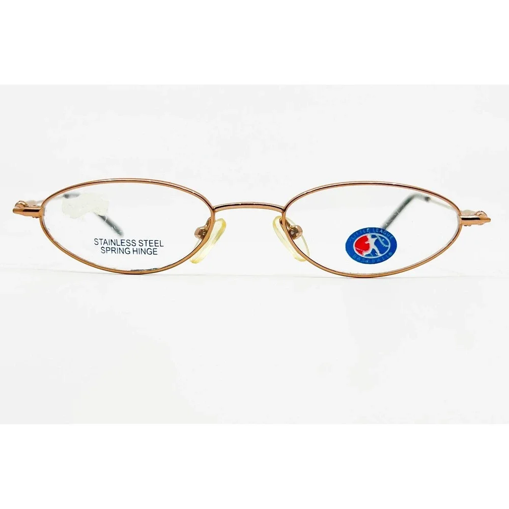 Little League Eyeglass Frames Boys Bronze New Spring Hinge Oval 42-18-125
